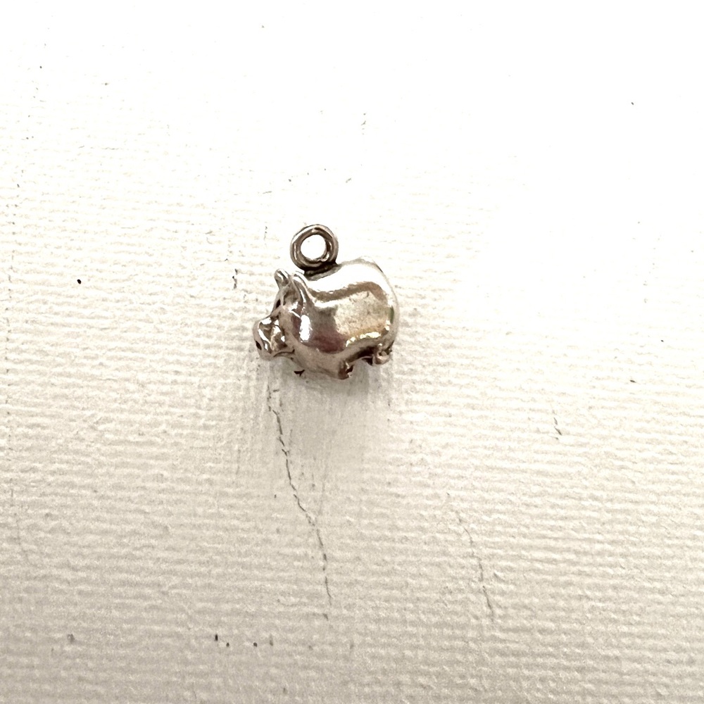 Lil Piggy solid Sterling charm